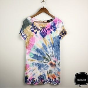 Lulu’s tie dye multicolor DIY custom Shift Dress
